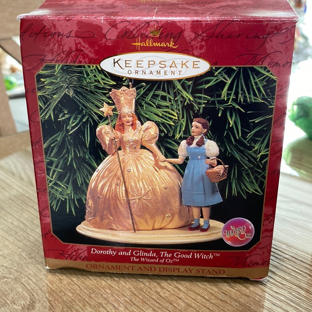 🎉HP🎉1998 Hallmark Ornament The Wizard of Oz Dorothy and Glinda, The Good Witch
